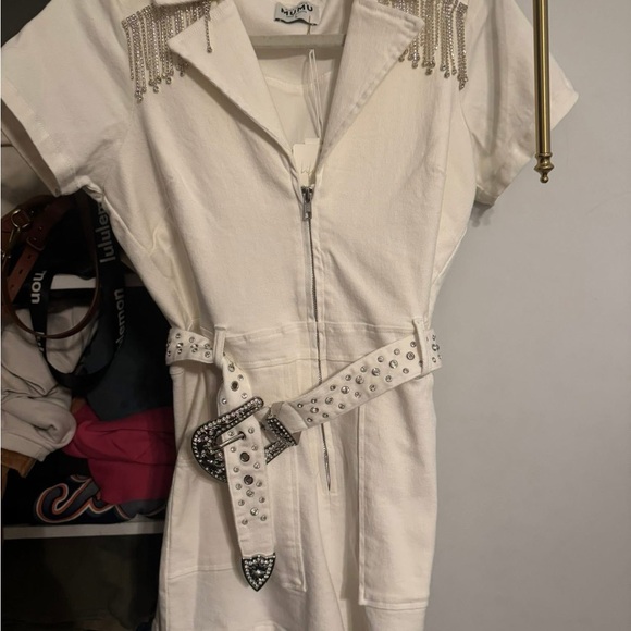 Show Me Your MuMu White Outlaw Romper - Picture 2 of 4